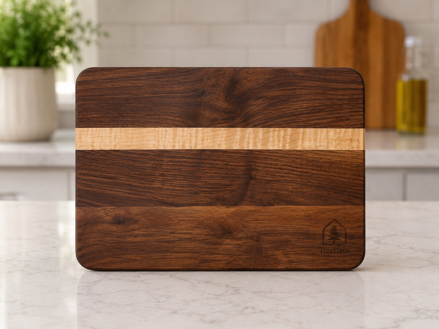 Small Walnut Face Grain with Maple